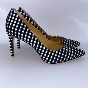 Banana Republic Black and White Gingham Print Heels size 7.5